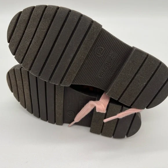 Cat & Jack Toddler Girls' Amaya Zipper Lace-Up Combat Boots Brown - Picture 6 of 6